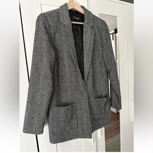 Ambiance Blazer in Black and White Tweed Oversized Fit Women’s Medium
